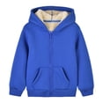 thumbnail image 1 of Byoo Toddler Boys Solid Jacket Zip Up Hooded Sweatshirt with Pocket Outerwear Thick Casual Warm Clothes, 1 of 8