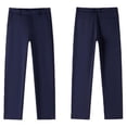 thumbnail image 1 of Byoo Toddler Boys' Stretch Dress Pants Solid Color Slim Fit Smooth Surface School Uniform Pants, 1 of 3