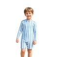 thumbnail image 1 of Byoo Toddler Boys UPF 50+ One Piece Rash Guard Quick Dry Beach Pool Water Swimsuits,Blue, 1 of 8