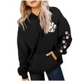 thumbnail image 1 of Byoo Toddler Girl Hoodie Paw Print Oversized Full Sleeved Hoody Sweatshirt Outdoor with Pocket Relaxed Fit Kids Top, 1 of 3