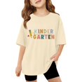 thumbnail image 1 of Byoo Toddler Girl Pencil Graphic T Shirt Oversize Kindergarten First Day of School Back To School Tshirt, 1 of 5
