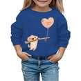 thumbnail image 1 of Byoo Toddler Girl's Cute Puppy Print Sweatshirt Fall Casual Crew Neck Knit Pullover Top, 1 of 4