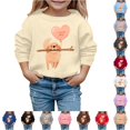 thumbnail image 1 of Byoo Toddler Girl's Cute Sweatshirt Long Sleeve Golden Retriever Puppy Graphic Pullover Play Casual Crewneck Top,Beige, 1 of 4