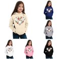thumbnail image 1 of Byoo Toddler Girl's Graphic Hoodie Long Sleeve Hoodies Halloween Daily Hooded Sweatshirt for Kids,Light Yellow, 1 of 4
