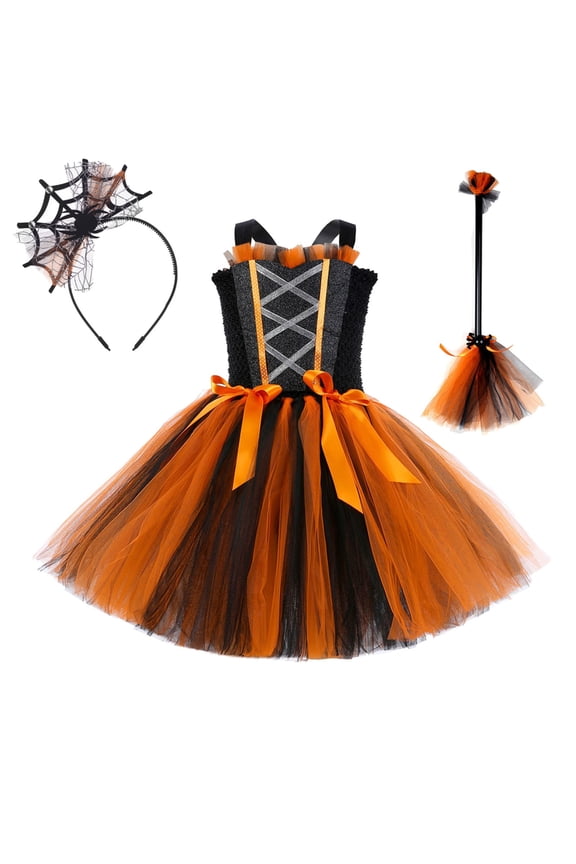 Toddler Girl's Halloween Pumpkin Patch Romper Short Sleeve Crew Neck Bodysuits Family Match Headband Onesies,Orange