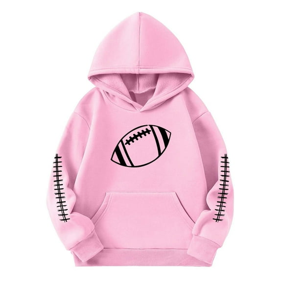 Byoo Toddler Girl's Hoodie Football Print Unisex Kids Casual Hooded Sweatshirt Pullover Top