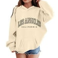 thumbnail image 1 of Byoo Toddler Girl's Hoodie Los Angeles Printed Hooded Sweatshirt Comfortable Pullover Top, 1 of 4