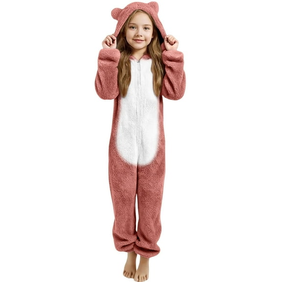 Byoo Toddler Girl s Jumpsuit Sleepwear Set Full Zip Colorblock Hoodie Homewear Romper Outfit Comfortable Cozy Loungewear Set