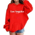 thumbnail image 1 of Byoo Toddler Girl's Los Angeles Print Hoodie Kids Sports Casual Pullover Hooded Sweatshirt, 1 of 4