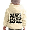 thumbnail image 1 of Byoo Toddler Girl's Preppy Letter Hoodie Casual Hooded Sweatshirt Fall Winter Pullover Top, 1 of 6