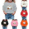 thumbnail image 1 of Byoo Toddler Girl's Simple Fall Printed Sweatshirt Long Sleeve Graphic Sweatshirts Play Casual Pullover,Grey, 1 of 4