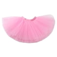 thumbnail image 1 of Byoo Toddler Girl's Solid Color Tulle Tutu Skirt Elastic Waist Flared Layered Skirts Basic Ballet Skirt for Dance Practice,Pink, 1 of 5