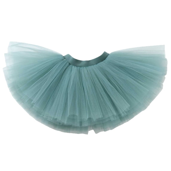 Byoo Toddler Girl's Solid Color Tulle Tutu Skirt Elastic Waist Flared Layered Skirts Basic Ballet Skirt for Dance Practice