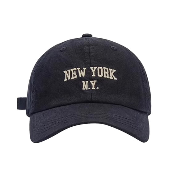 Byoo Toddler Girl's Vintage Washed Baseball Hat New York Letter Embroidery Urban Daily Casual Caps
