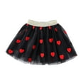 thumbnail image 1 of Byoo Toddler Girls Ballet Tutu Skirts Tulle Heart Printed High Rise Elastic Waist Dancing Skirt Lightweight Clothes for Kids, 1 of 4