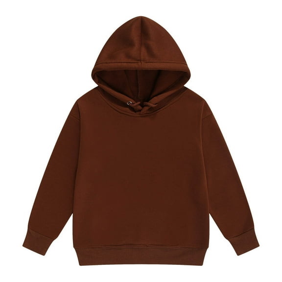 Byoo Toddler Girls Casual Hoodie Solid Color Long Sleeve Pullover Hooded Sweatshirt for Kids