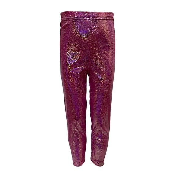 Byoo Toddler Girls Fine Sequin Leggings Stretch Slim Fit Straight Elastic Waist Skinny Trousers Training Dance Tights