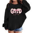 thumbnail image 1 of Byoo Toddler Girls Graphic Hoodie Bow Print Hooded Sweatshirt Long Sleeves Pullover Top, 1 of 4