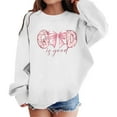 thumbnail image 1 of Byoo Toddler Girls Graphic Hoodie Bow Print Hooded Sweatshirt Long Sleeves Pullover Top, 1 of 4