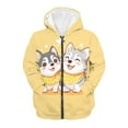 thumbnail image 1 of Byoo Toddler Girls Hoodie Cute Dog Graphic Zip Up Hooded Long Sleeve Sweatshirt with Kangaroo Pocket Kids Casual Jacket Outerwear, 1 of 3
