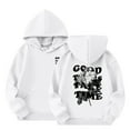 thumbnail image 1 of Byoo Toddler Girls Hoodie Letter Graphic Hooded Drawstring Pocket Casual Pullover Top Warm Kids Sweatshirt, 1 of 7