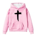 thumbnail image 1 of Byoo Toddler Girls Jesus Graphic Hoodie Long Sleeve Hooded Sweatshirt Cozy Soft Pullover, 1 of 4