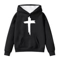 thumbnail image 1 of Byoo Toddler Girls Jesus Graphic Hoodie Long Sleeve Hooded Sweatshirt Cozy Soft Pullover, 1 of 4