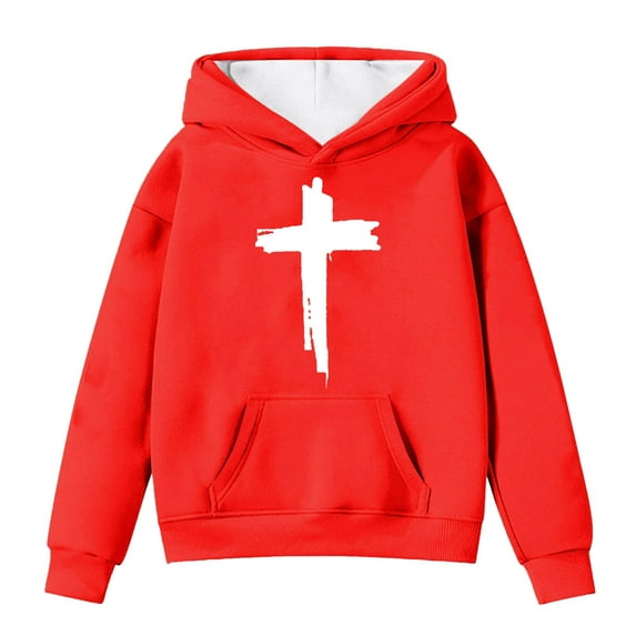 Byoo Toddler Girls Jesus Graphic Hoodie Long Sleeve Hooded Sweatshirt Cozy Soft Pullover