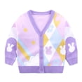 thumbnail image 1 of Byoo Toddler Girls Knitted Cardigan Sweater Kids Cute Bunny Cozy Warm Button Sweater Coat, 1 of 4