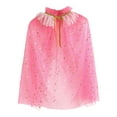 thumbnail image 1 of Byoo Toddler Girls Lace Up Cape Party Robe Long Sleeve Ruffle Neck Party Holiday Tulle Princess Cloak, 1 of 5