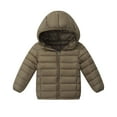 thumbnail image 1 of Byoo Toddler Girls Lightweight Down Jacket Zipper Solid Warm Winter Coat for Kids Soft Comfortable Jacket, 1 of 3