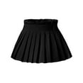 thumbnail image 1 of Byoo Toddler Girls' Pleated Skirt Black Solid Lightweight Fabric Relaxed-Fit High-Waist Tennis Slim Mini Skirt Casual Clothes Outwear, 1 of 3