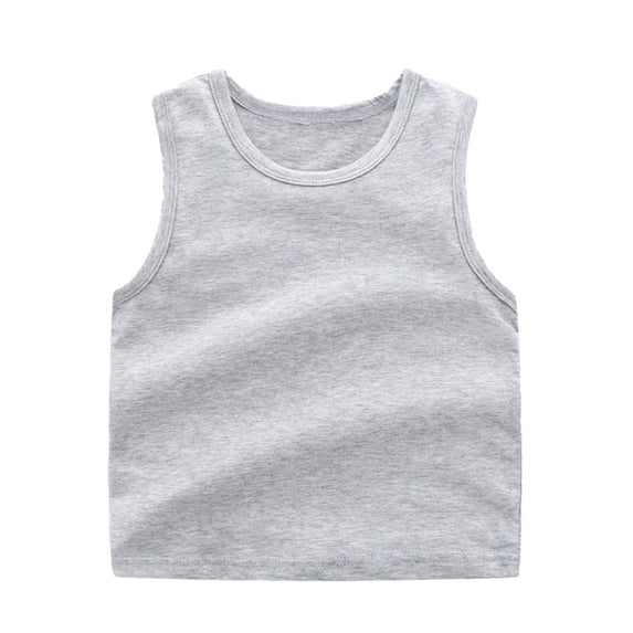 Byoo Toddler Girls Solid Color Basic Tank Top Sleeveless Crew Neck Casual Tank Tshirt Soft Kids Tank T Shirt