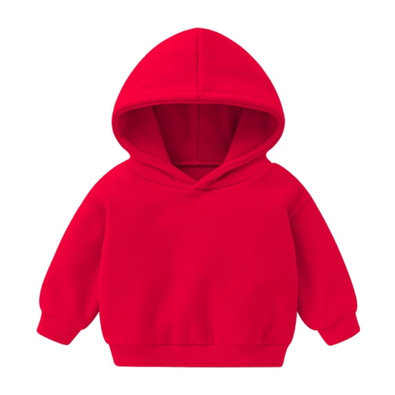 Byoo Toddler Girls Solid Hoody Sweatshirt Pullover Hoodie Sweatshirts with Long Sleeve Kids Classic Pullover Top,3-4T