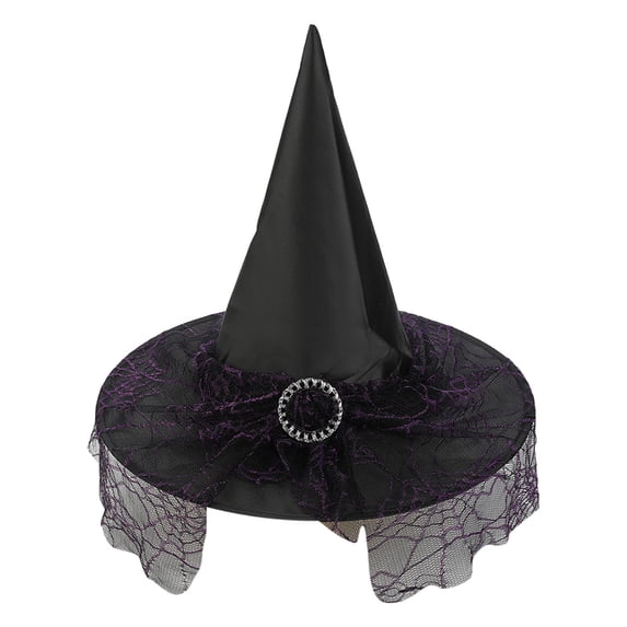 Byoo Toddler Girls Sparkling Witch Hat Sheer Lace Holiday Outfit Hats