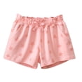thumbnail image 1 of Byoo Toddler Girls Star Print Sweat Shorts Ruffled Waist Drawstring Pockets Active Shorts Lightweight Flexible Bottoms, 1 of 6