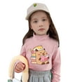 thumbnail image 1 of Byoo Toddler Girls T Shirts Long Sleeve Capybara Book Cat Print Turtleneck Top Girls Autumn Winter Soft Fashionable Apparel, 1 of 4