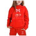 thumbnail image 1 of Byoo Toddler Girls Tracksuit Child Cherry Print Pullover Hoodie Sweatpants Sweatsuit Outfits, 1 of 4