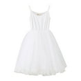 thumbnail image 1 of Byoo Toddler Girls Tutu Dress Tulle Solid Color Ballet Dance Spaghetti Strap Dress Soft Daily Cute Princess Midi Dresses, 1 of 4