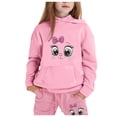 thumbnail image 1 of Byoo Tracksuit for Tween Girls Cartoon Cat Printed Pullover Hoodie with Pocket Jogger Outfit Casual Sweatsuit Set, 1 of 4