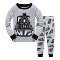 thumbnail image 1 of Byoo Train Graphic Toddler Boys Outfit Daily Full Sleeve Crew Neck Tee Pants Pj Sets for Kids Soft 2 Piece Sleepwear, 1 of 2