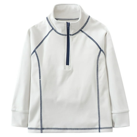 Byoo Tween Boys Athlete Sweatshirt Solid Color Loose Zipper Pullover Top Kids Outdoor Active Clothing