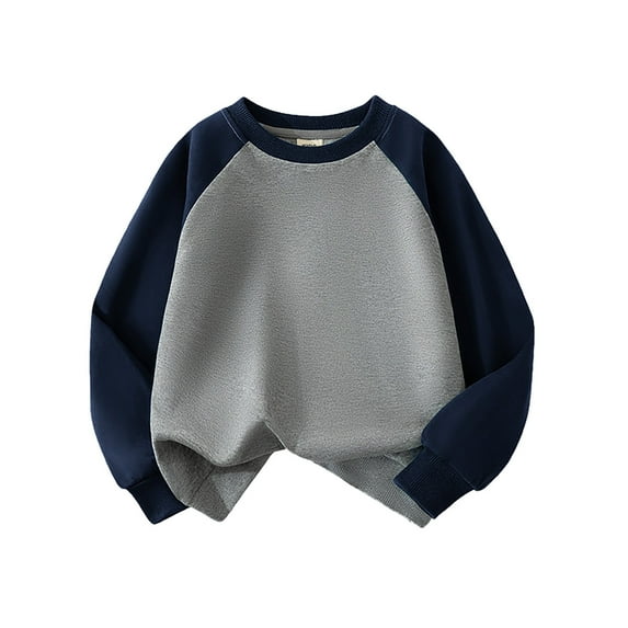 Byoo Tween Boys Color Block Sweatshirt Crew Neck Long Sleeve Pullover Sweatshirt Top