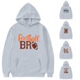 thumbnail image 1 of Byoo Tween Boys Football Sunday Print Hoodie Loose Fit Long Sleeve Hoodies Holiday Casual Hooded Sweatshirt,GY2, 1 of 4
