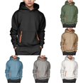 thumbnail image 1 of Byoo Tween Boys Solid Zipper Pocket Hoodie Long Sleeve Pullover Sweatshirts Casual Daily Hooded Sweatshirt,Black, 1 of 2