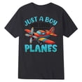 thumbnail image 1 of Byoo Tween Boys Summer Cute Funny Tee Shirt Airplane Letter Graphic Casual Short Sleeve Tops, 1 of 3