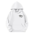 thumbnail image 1 of Byoo Tween Girl 's Hoodie Clothes Set Heart Graphic Long Sleeve Hoody Sweatshirt Jogger Pants Set Active Comfy Tracksuit Outfit, 1 of 3