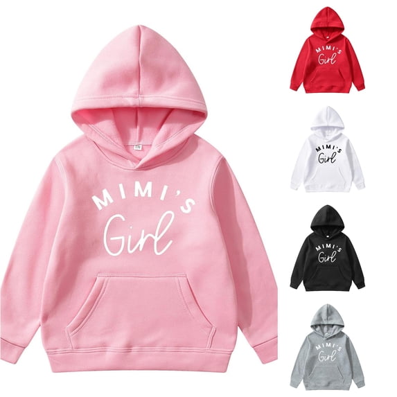 Byoo Tween Girl's Printed Hoodie Long Sleeve Letter Graphic Hooded Sweatshirts Casual Sporty Pullover Top,Pink