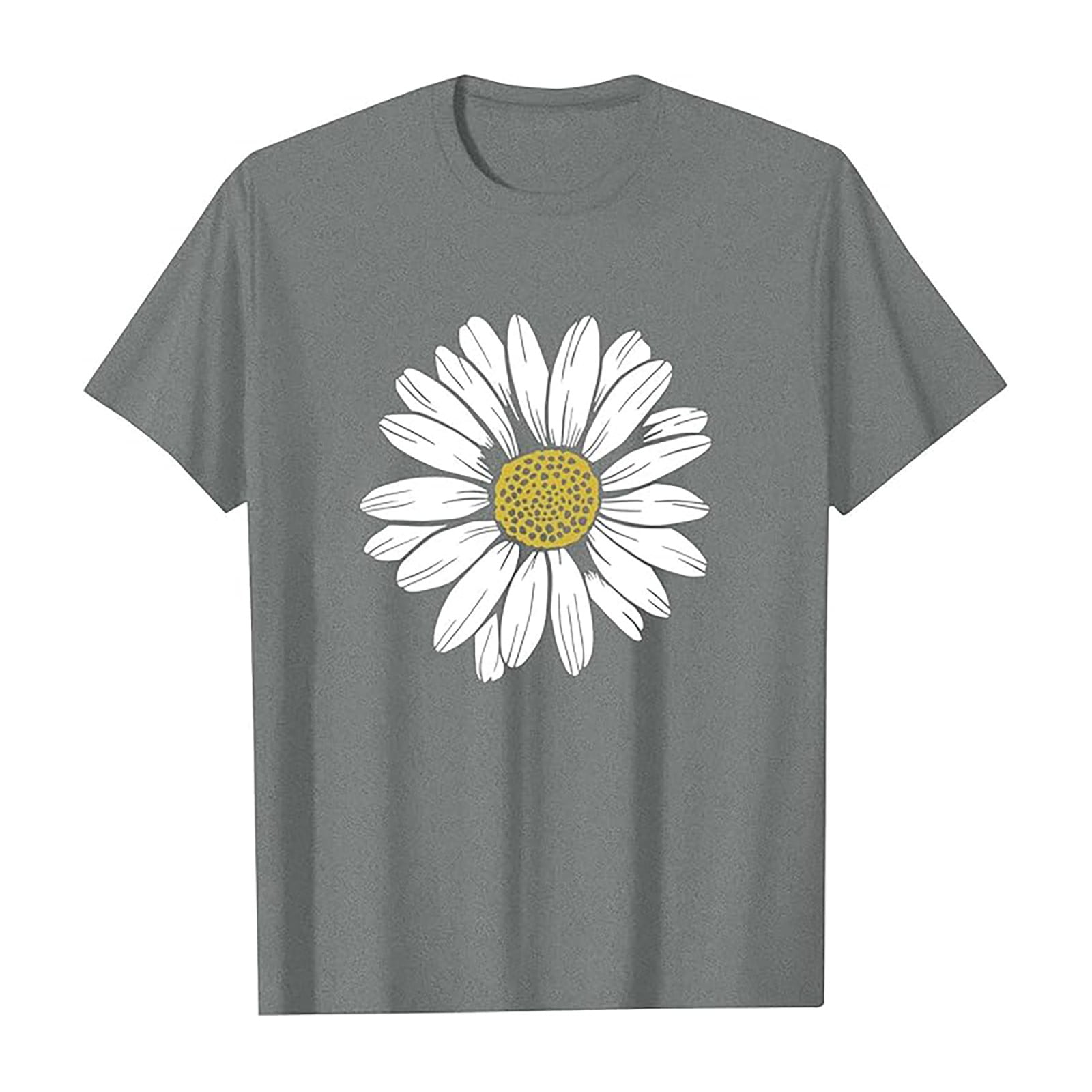 Byoo Tween Girls Daisy Print Tshirt Short Sleeve Crew Neck Summer ...