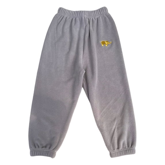 Byoo Tween Girls Pants Solid Color Wide Leg Straight Fit Joggers Pants with Elastic Soft Warm Trousers,Light Gray